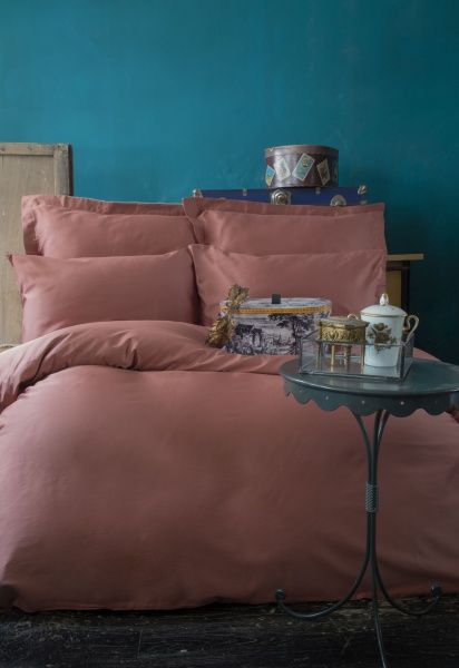 Комплект постільної білизни Simply євро коричневий Issimo 