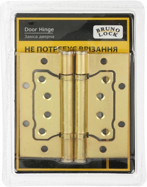 Петля евро  BRUNO 36248 Eurocento 100x2.2 мм полированная латунь 2 шт