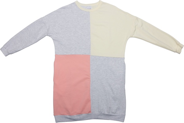 Сукня Flis clothes Триколор р. XL сірий/кораловий 