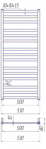 Рушникосушарка водяна Mario Чікаго 1200x530/500