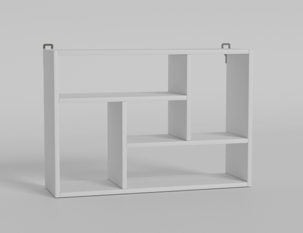 Полиця декоративна Luxe Studio Рута ЕЦ-3 730x500x220 мм біле дерево 