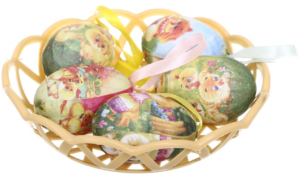 Украшение пасхальное Яйца 4х6 см в ассортименте B106-B1WX