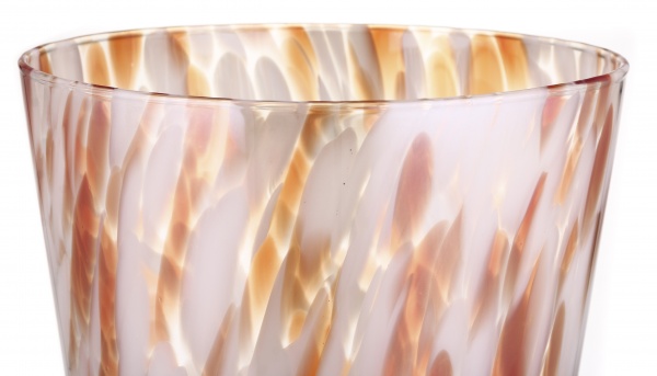 Ваза скляна Wrzesniak Glassworks Confetti опал 35 см червоний топаз 