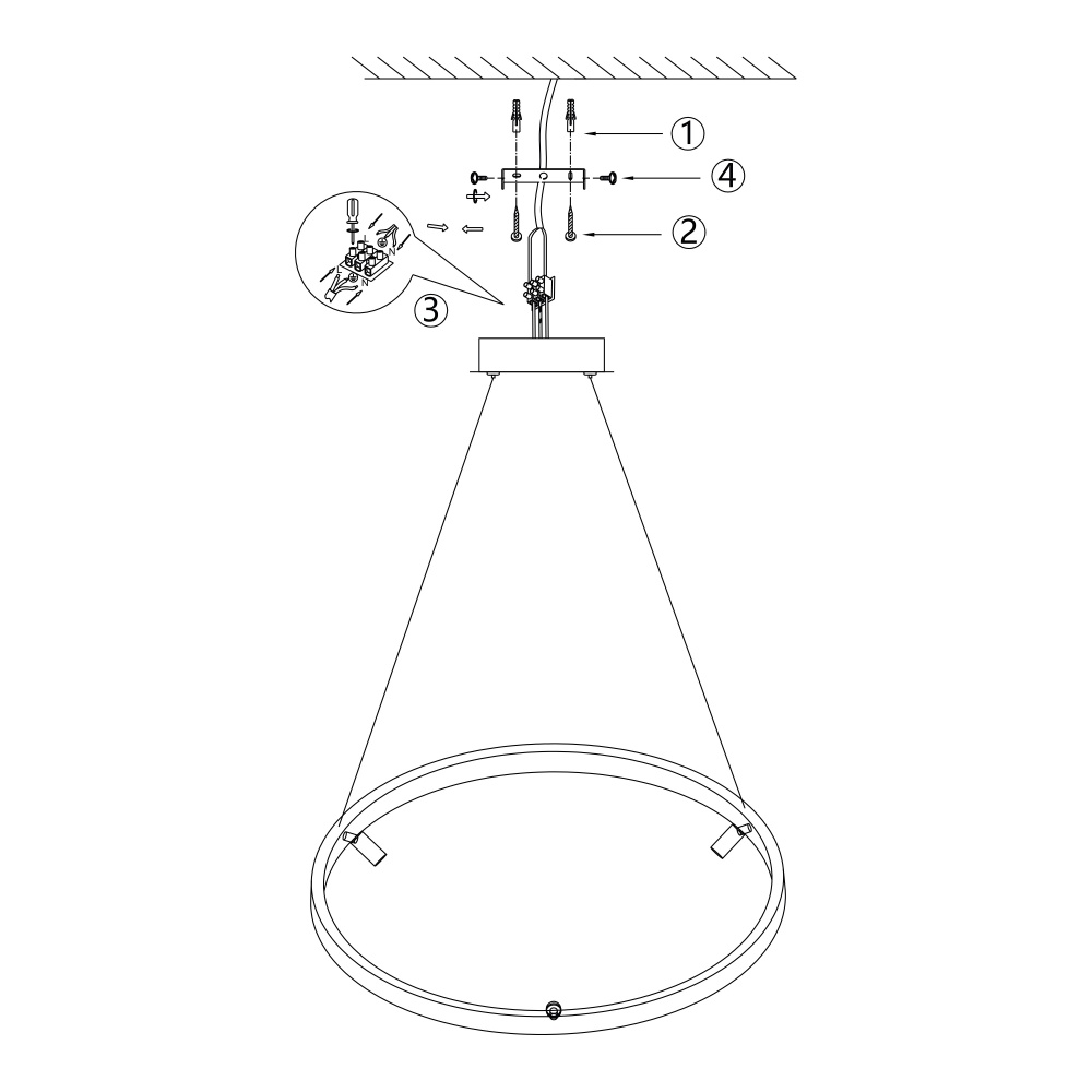 Світильник підвісний Miorro Salsa 49,8 Вт чорний 51-311-082