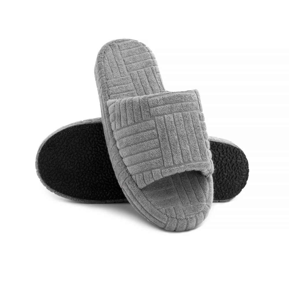 Тапки домашние Twins HS махровые на платформе 12694 р.36/37 серый