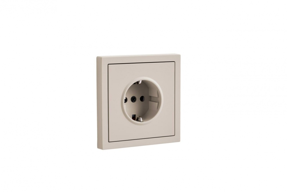 Механізм розетки побутова із заземленням HausMark Juna IP20 пісочна/бежевий 7041-1888U2-124BQC