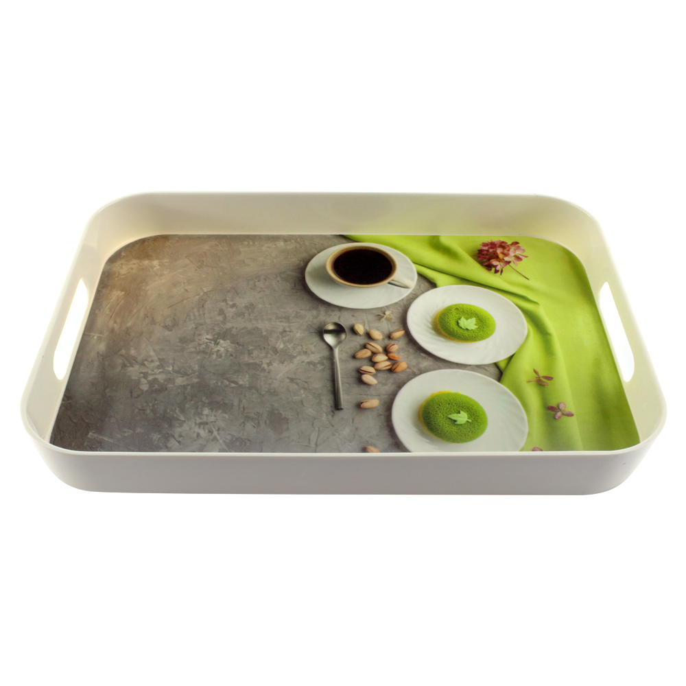 Поднос Arino Green Tea 33x23,4x3,7 см прямоугольный 74656