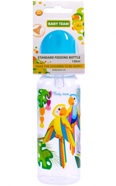Пляшечка Baby Team з силіконовою соскою 250 мл