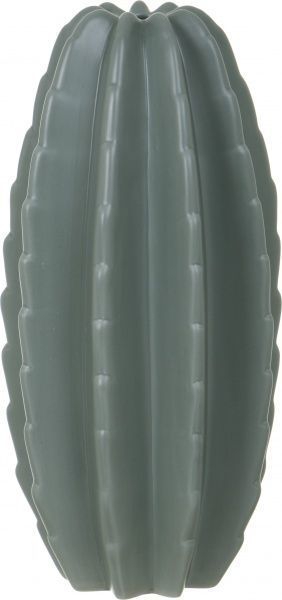 Ваза фаянсовая Cactus 17х38 см серый матовый Jomaze