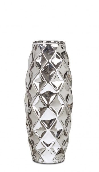 Ваза для квітів Scheurich Mirror Silver круглий 15л срібний 