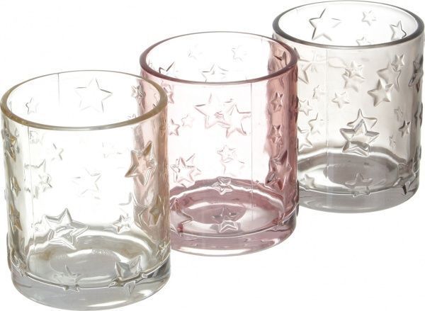 Свічник скляний 8.5х10 см в асортименті