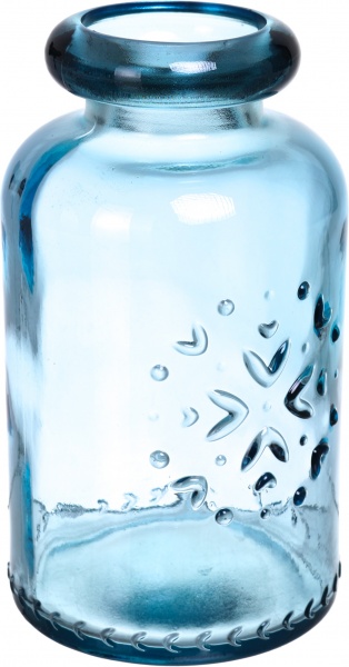 Ваза стеклянная голубая ALPINE San Miguel