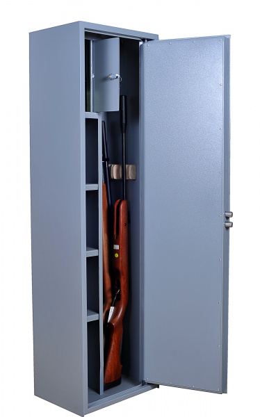 Сейф оружейный Metalzavod СО-1400 серый (3 ружья + трейзер) 