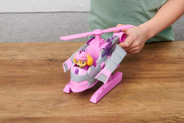 Игрушка Spin Master Щенячий патруль Спасательный автомобиль де-люкс с водителем Скай (серия Рыцари) 1:12 SM16776/4590