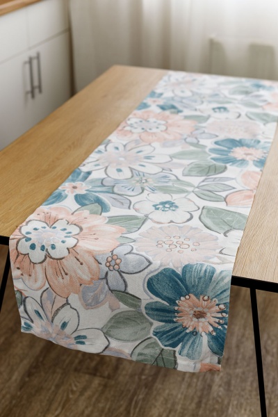 Дорожка (раннер) Luna 40x140 см бело-голубой Прованс 