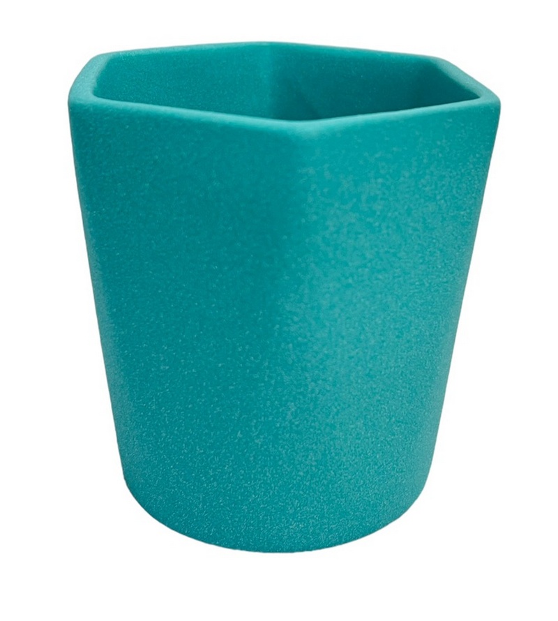 Горщик керамічний Оріана-Запоріжкераміка для сукулентів №4 фігурний 0,35 л бірюза (074-4-008)