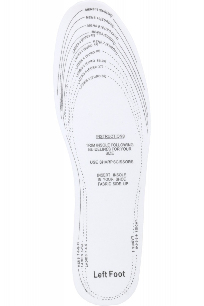 Стельки меховые универсальные р.37-46 белый