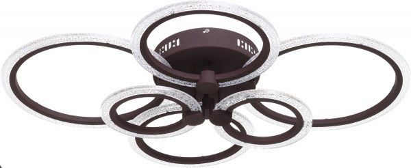 Люстра стельова Victoria Lighting Powder/PL6 з пультом ДК 132 Вт чорний із білим Powder/PL6 