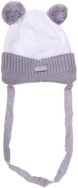 Шапочка детская для мальчика Luna Kids р.36 серый с белым 2105 
