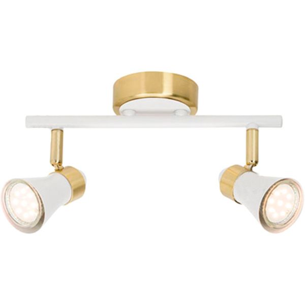 Спот Brilliant Jupp15913/88 2x50 Вт GU10 білий/золото