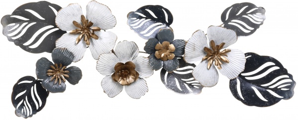 Декор настенный Сакура 2 33,7x87,6 см серый 