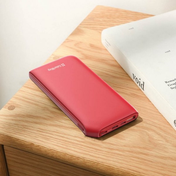 Внешний аккумулятор (Powerbank) ColorWay Soft touch Ligthning + USB QC3.0 + USB-C PD 18W 10000 mAh red (CW-PB100LPE3RD-PD) 