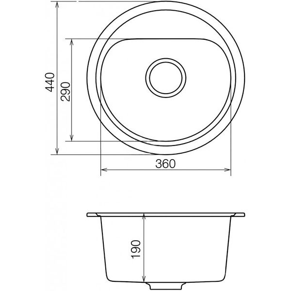 Мийка врізна Vankor Lira LMR 01.44 Beige