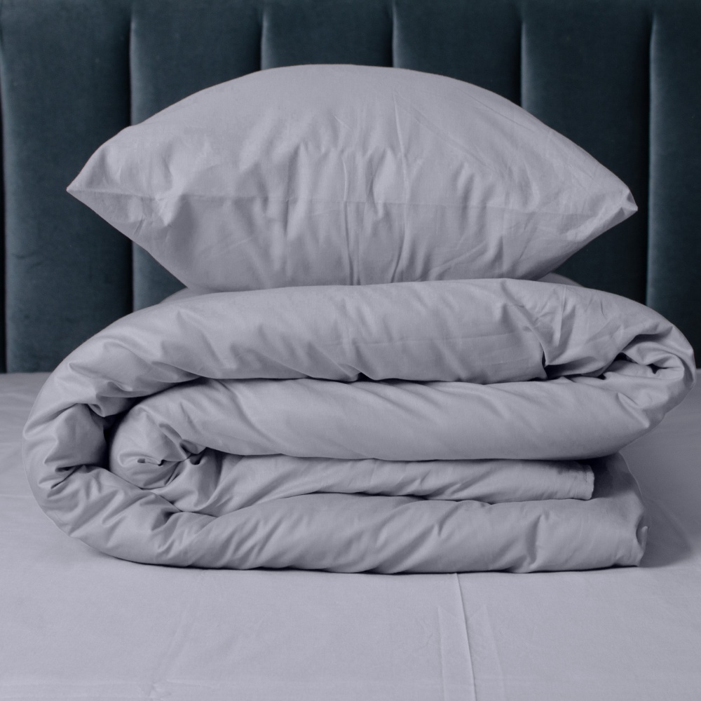 Наволочка Моно 50x70 см серый