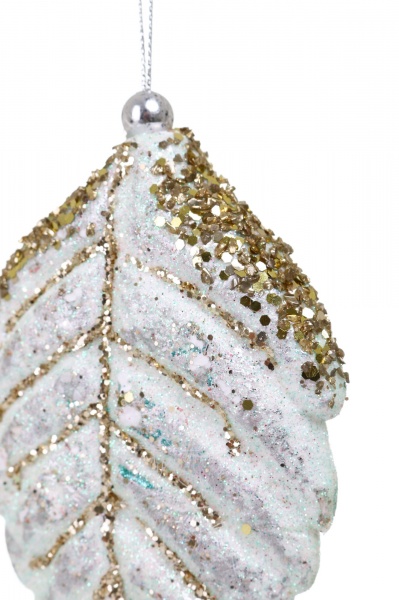 Ялинкова іграшка Листок золотий 14x8x2,5 см SD019-40 