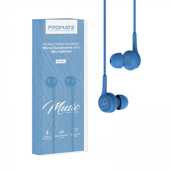 Навушники Promate Duet blue (duet.blue) 