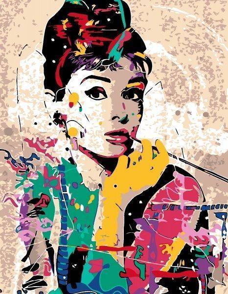 Картина по номерам Одри Хепберн 35x45 см Rosa Start 