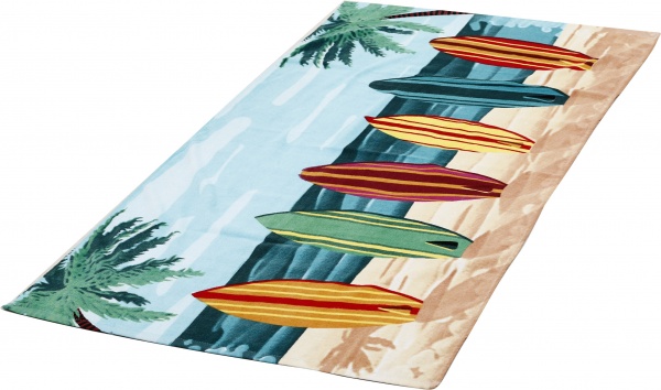 Полотенце пляжное Surfboards 71x147 см разноцветный Luna 