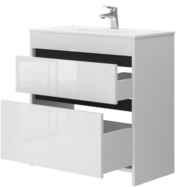 Тумба підлогова ЮВЕНТА Detmold - 80 білий з умивальником 