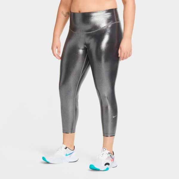 Лосины Nike W ONE TGT 7/8 ICNCLSH SHM CU6030-010 XS черный