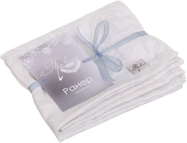 Раннер Эльза 40x140 см белое серебро Прованс 