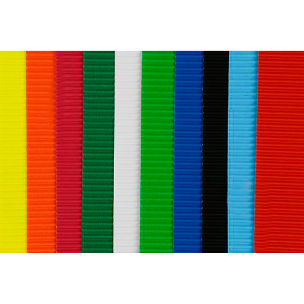 Папір кольоровий гофрований 10 аркушів 10 кольорів Тікі