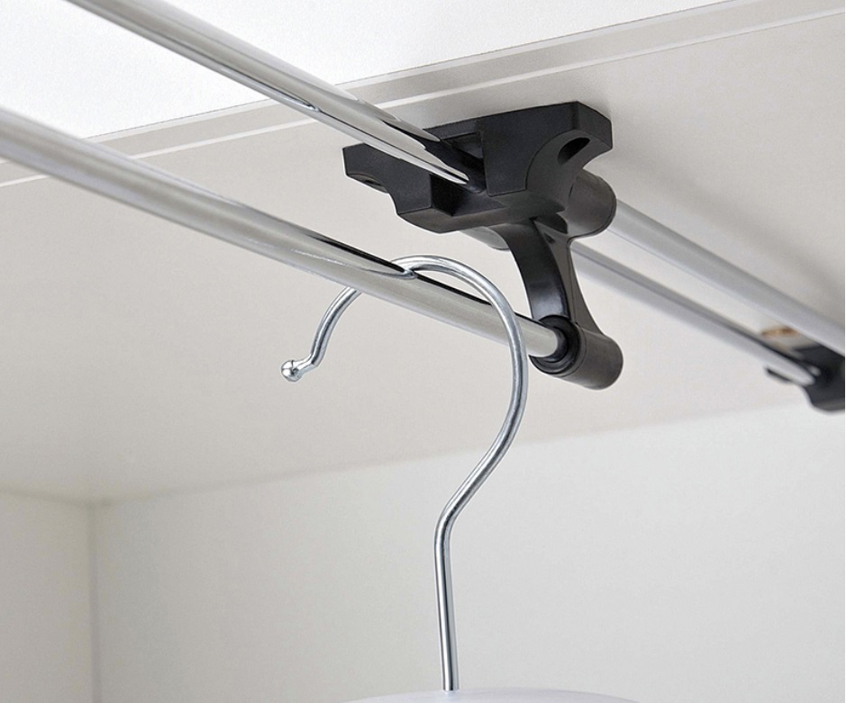 Вешалка выдвижная GTV WW-WSD250-01B усиленная с крючком 250 мм черный