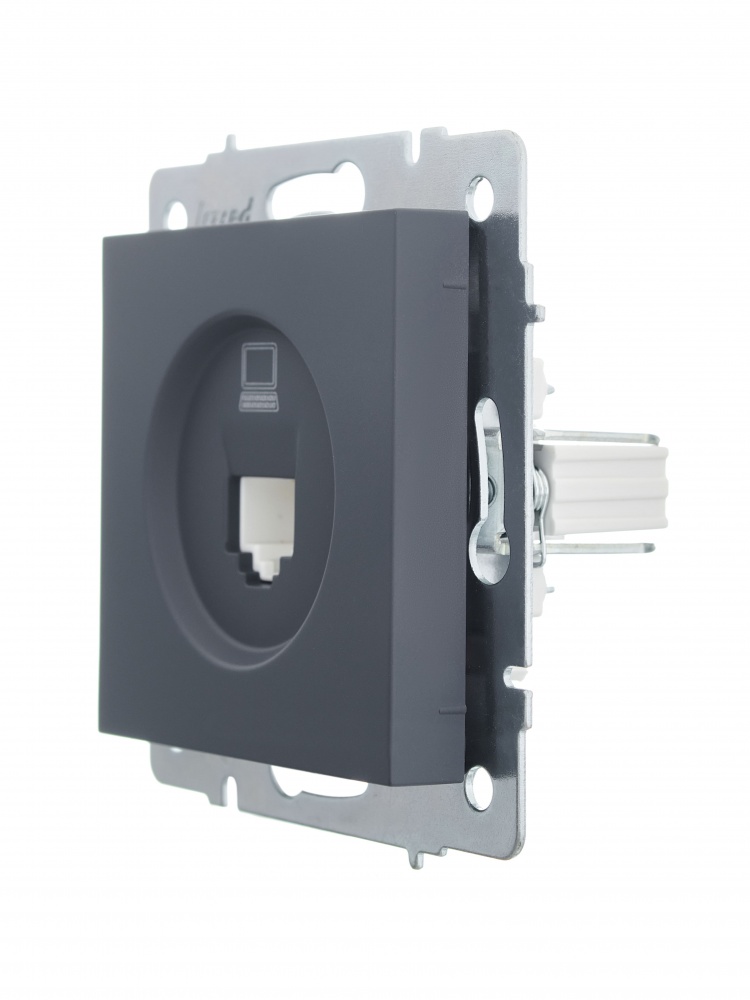 Розетка компьютерная Lezard Vesna шефилд грей 742-3488-139