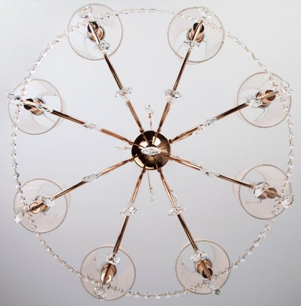 Люстра подвесная Strotskis Emiliana 8x40 Вт E14 белый/золото 10087/8 