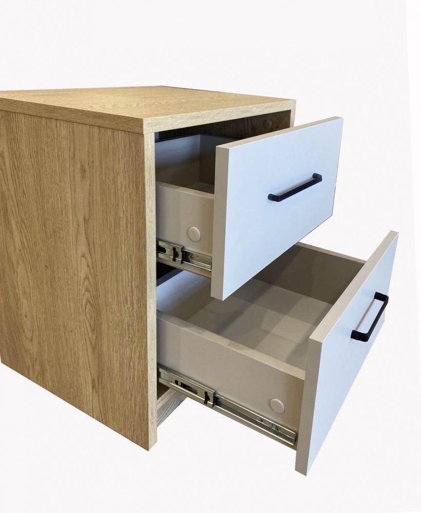 Тумба прикроватная Kartissa Матера 440x490x354 мм дуб кремона торро/кашемир (М-ТКр 2ш/к)