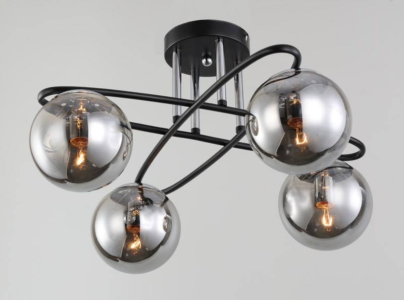 Люстра потолочная Blitz Elysium 4x60 Вт Е27 черный хром 4118-44