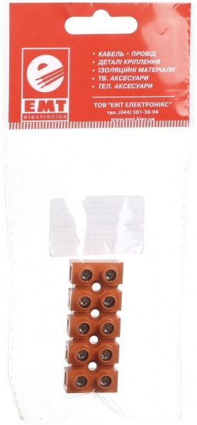 Колодка клемна EMT 5 полюсів 0.5-6 кв.мм помаранчевий 
