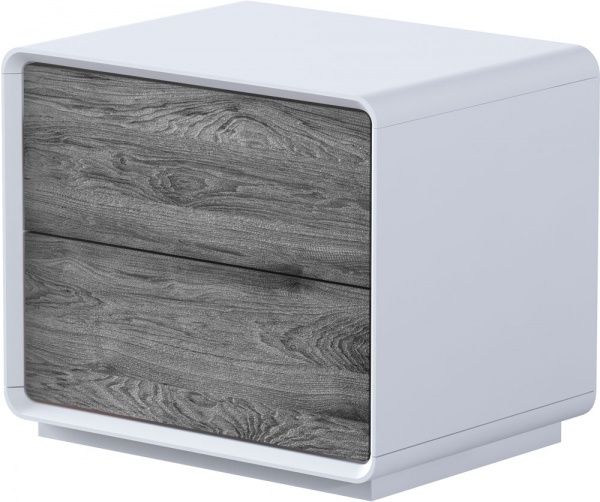 Тумба приліжкова Aqua Rodos Astrid ASTKOM2S-550-white-oak-moras білий матовий 