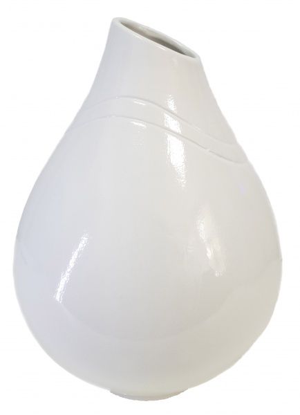 Ваза Пайрус глянець білий 28 см