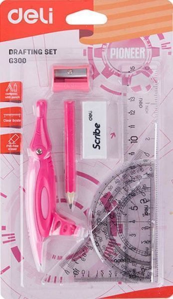 Набор канцелярский Deli 8 предметов розовый G30001 