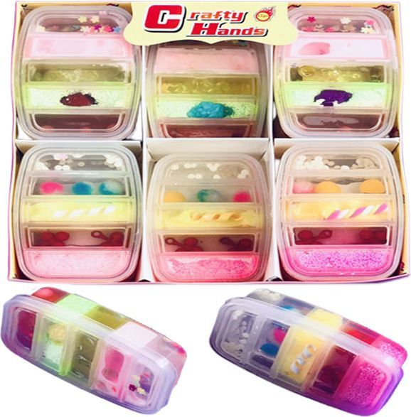 Пластична маса слайм з фімо-добавками 5 в 1 Фрукти