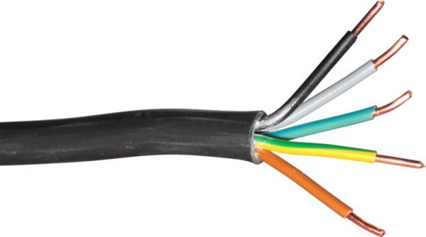 Кабель силовой монолит Одескабель ВВГ 5х2,5 медь 