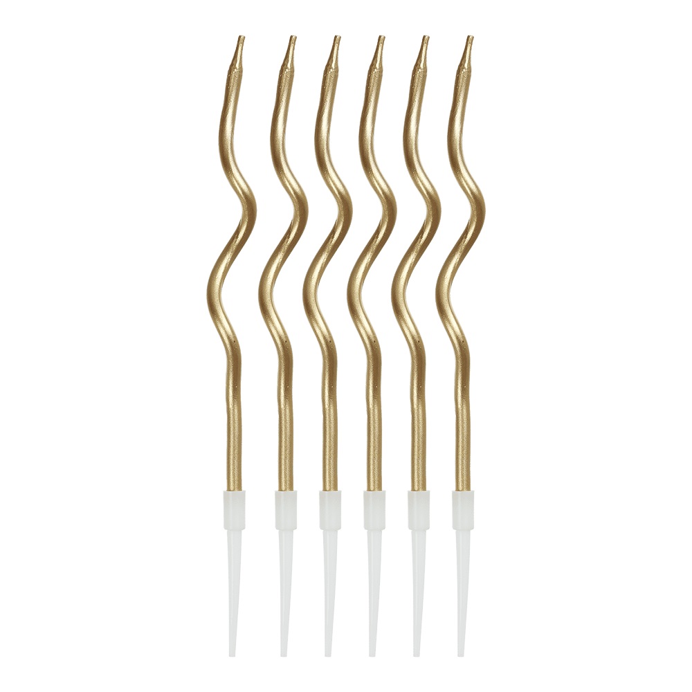 Набір свічок Party зигзаг 12 см 6 шт.