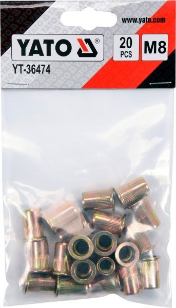 Заклепка резьбовая 10.8х18 мм 20 шт./уп. стальная YATO YT-36474