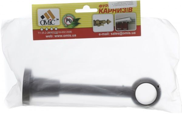 Держатель для карниза ОМиС 1 шт. одинарный наборной d28 мм орех 